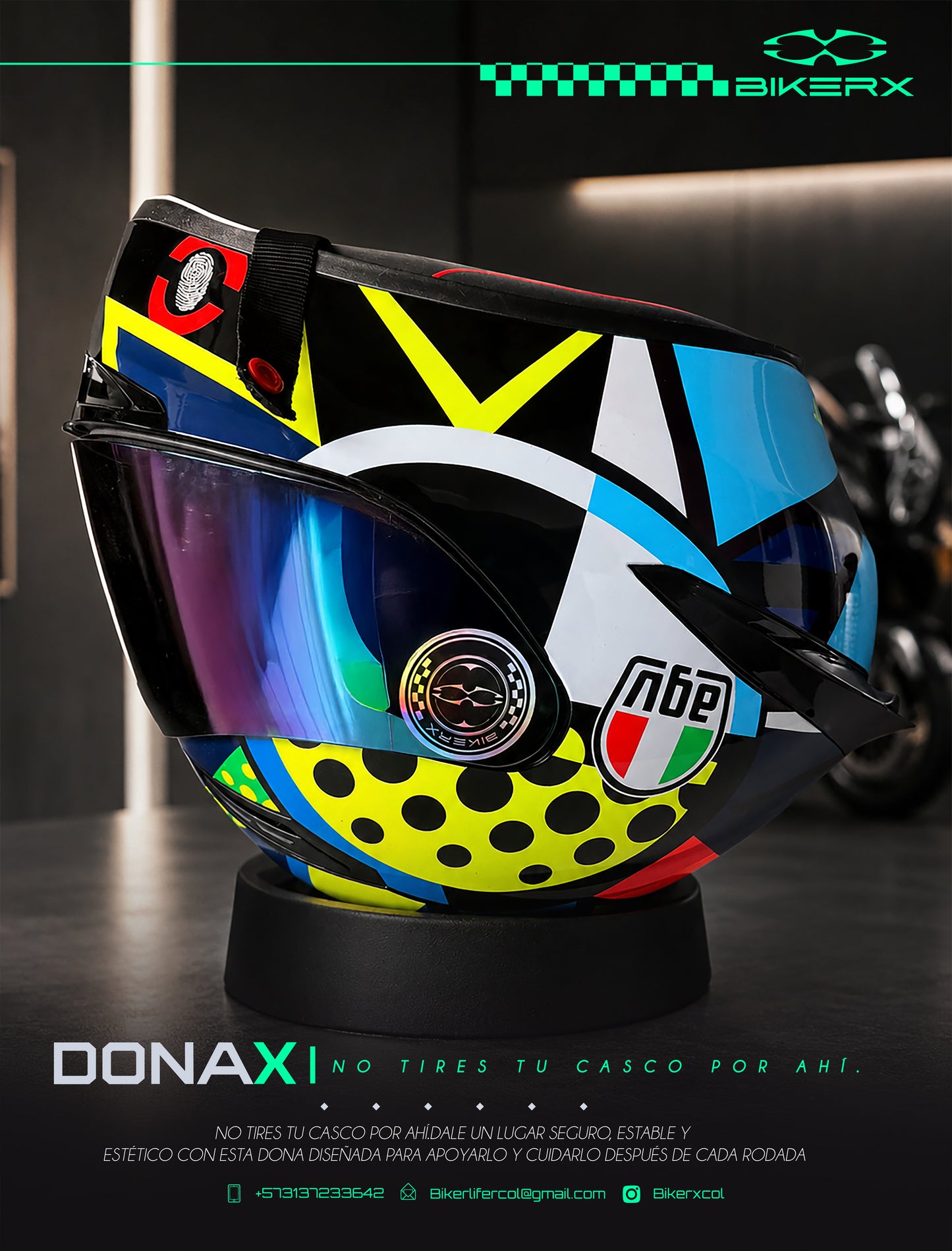 DONAX - Base para Casco de Moto