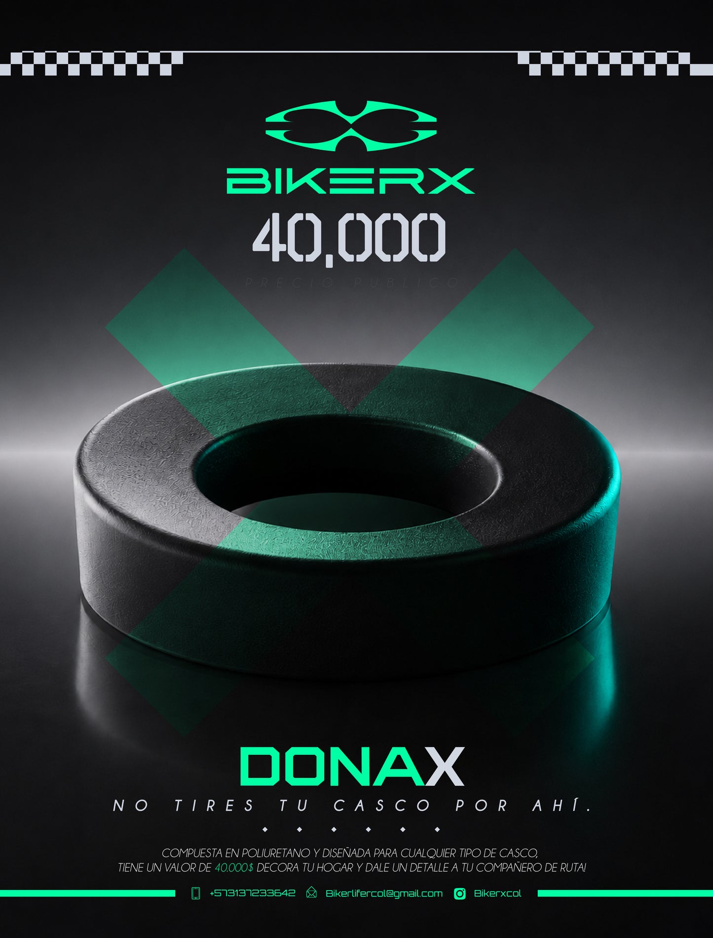 DONAX - Base para Casco de Moto